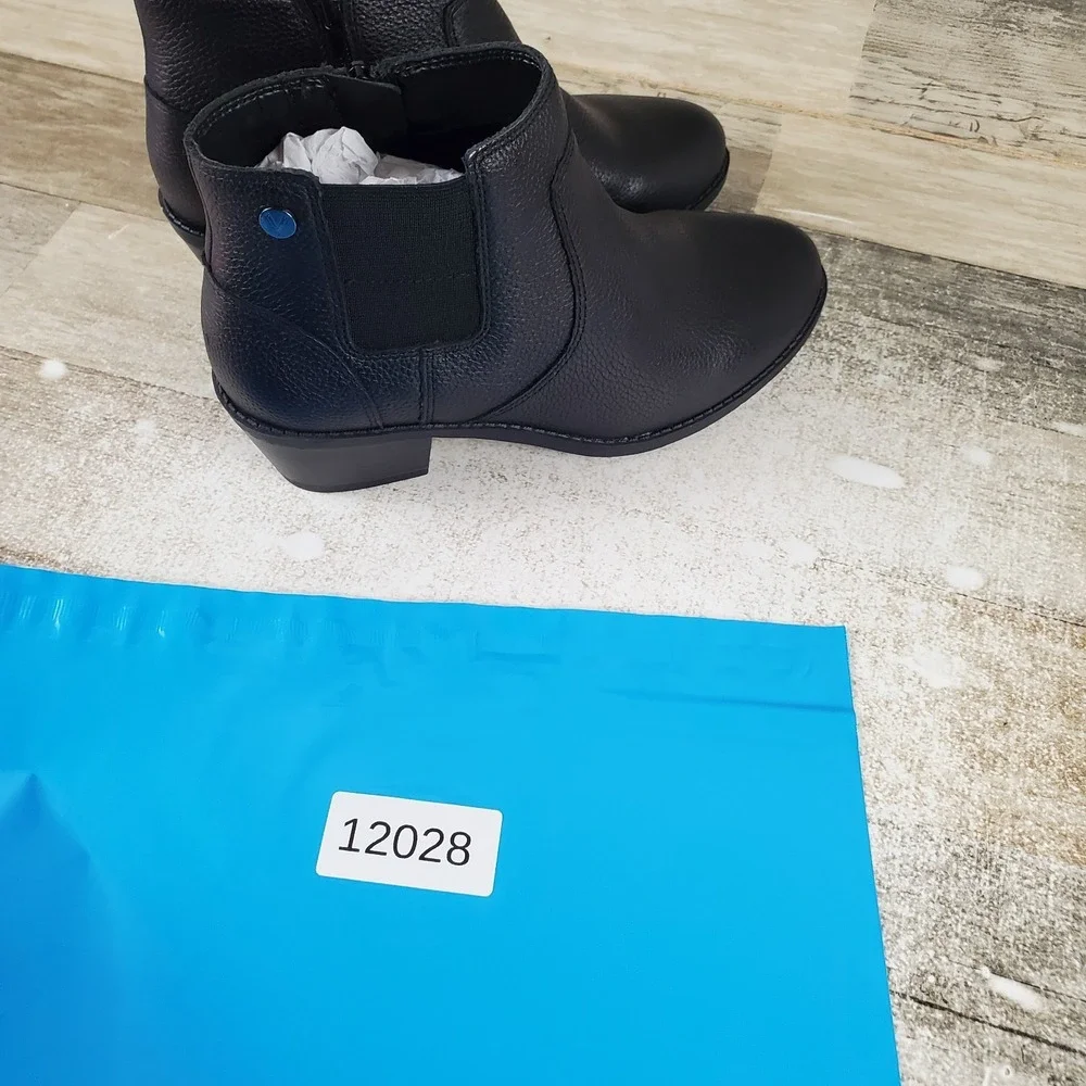 Vionic Finn Womens Booties Sz 5 Black Leather‎ Side Zip Elastic Gore Ankle Boots